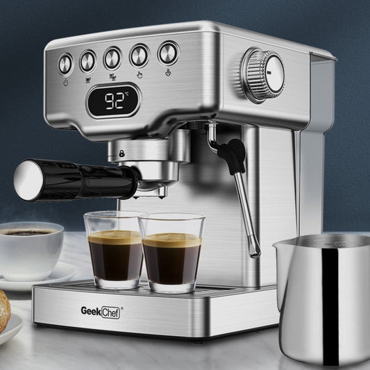 Espresso Machine | Geek Chef. 20 Bar Espresso Maker with Milk Frother Steam Wand