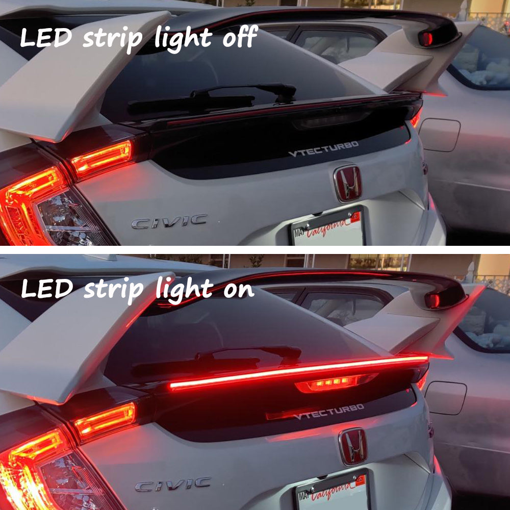 LED Brake Duck style Carbon Spoiler